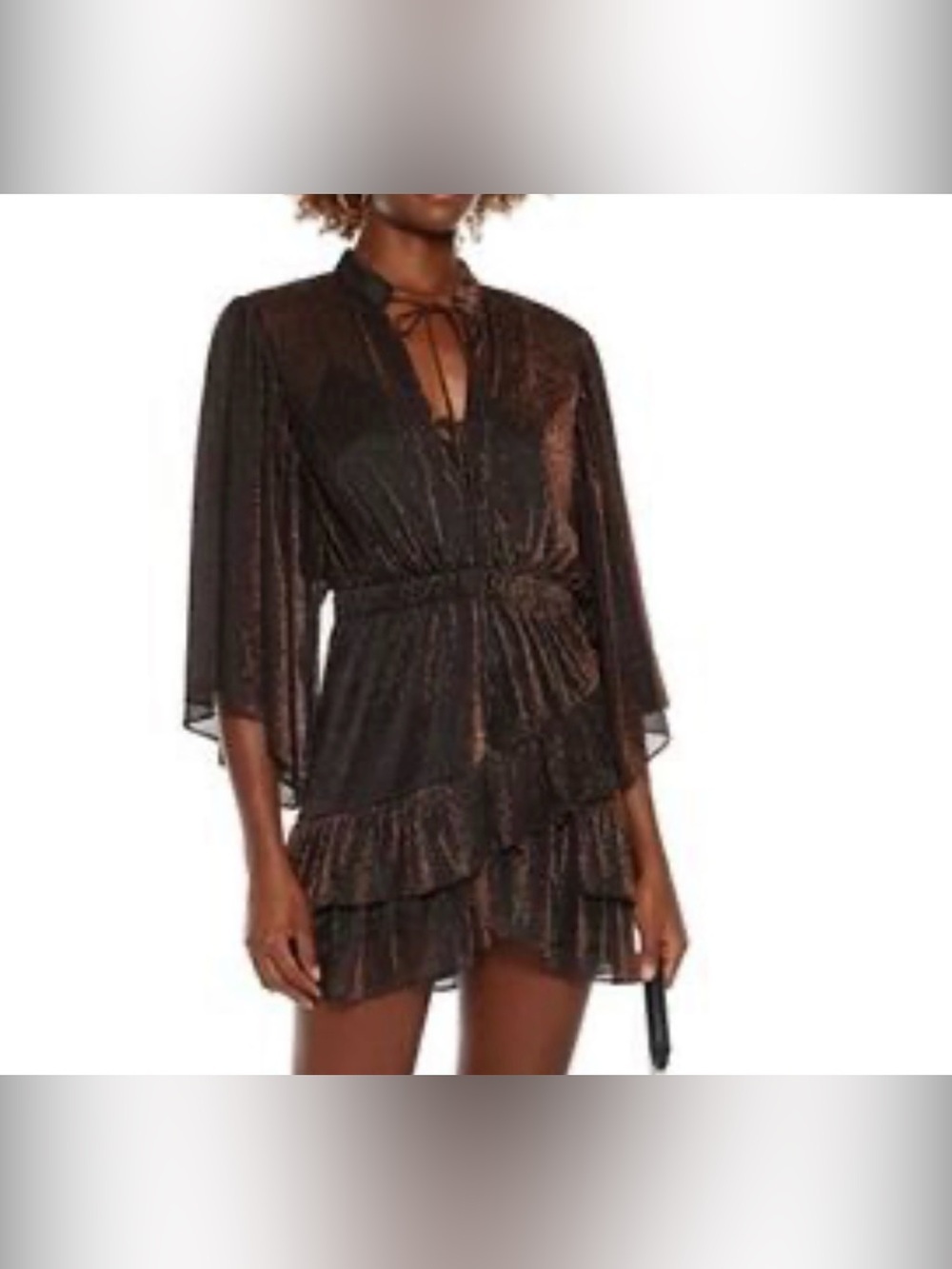 Iro Isabeli Mini Dress Shimmery Size 38 ( Medium)